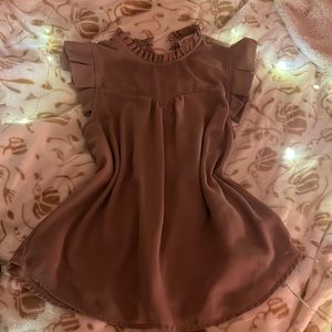 Pink Sleeveless Blouse with Sheer Sweetheart Chest, High Neck Small NWOT Monteau